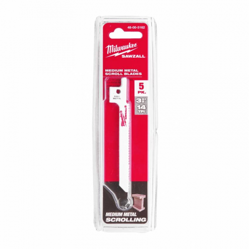 Полотно для шаб. пили Metal MILWAUKEE, для фігурного різання, 90х1, 8мм, (5шт)