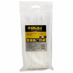 Хомут нейлон 7,9 * 350мм 50шт (білий) Sigma (2501371)