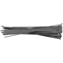 Хомут затискний YATO: смужка-4.6 х 400 мм з нержавіючої сталі, пак. 100 шт