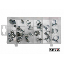 Хомути гвинтозатяжні металеві YATO: Ø= 6-16 мм, 30 шт