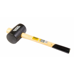 Киянка гумова MASTERTOOL 55 мм 340 г рукоятка з дерева чорна 02-0301