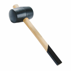 Киянка гумова чорна 340г дерев'яна рукоятка SIGMA (4317711)