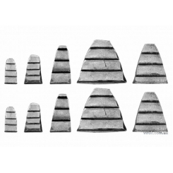 Клини для молотків VOREL 28 x 32, 25 x 21, 25 x 12, 18 x 10, 17 x 8; 10 шт
