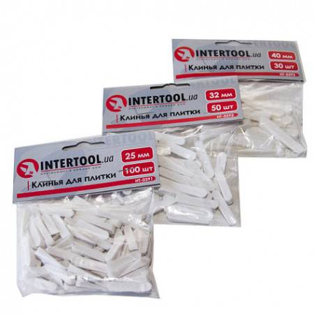 Клини для плитки 32 мм / 50шт INTERTOOL HT-0392