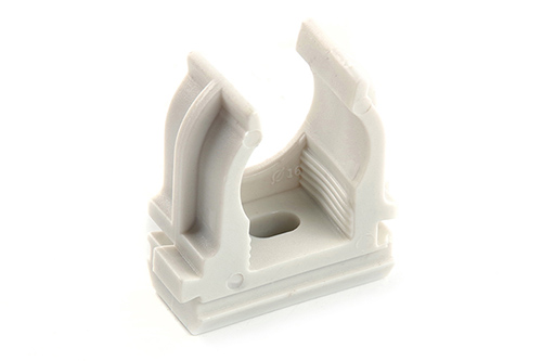 Кліпса для гофри під монтажний пістолет 16мм біла (пач. 100шт.) APRO