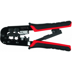 Кліщі для обтискання і зачистки проводів YATO, тип RJ45, RJ11, L=190 мм