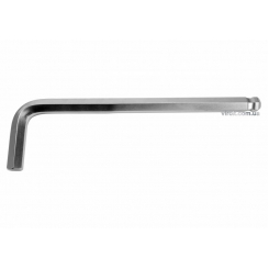 Ключ 6-гранний Г-подібний 2-сторонній YATO Cr-V, М 17 мм, з кульовим наконечником, 63 х 250 мм