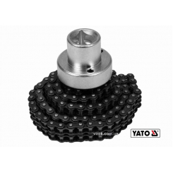 Ключ до масляного ланцюгового фільтра YATO: квадрат-1/2", Ø=75-170 мм, Cr-V