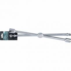 Ключ-хрест балонний, складаний 17,19,21mm та 1/2", 406мм, хром.