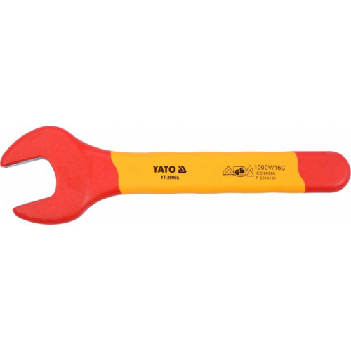Ключ ріжковий YATO: М22 мм, ізольований корпус VDE до 1000V.