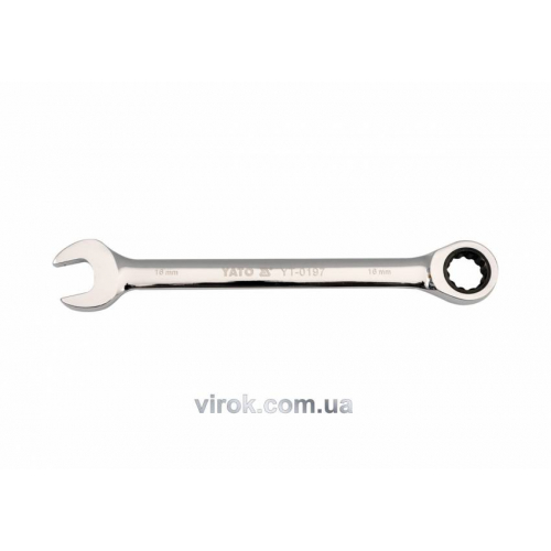 Ключ ріжково-накидний YATO з тріскачкою: CrV, М=9 мм, L=130 мм [50/10/100]