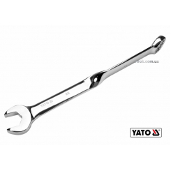 Ключ ріжково-накидний, кручений 90° YATO: М=32 x 435 мм, Cr-V