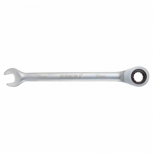 Ключ ріжково-накидний тріскачковий 10мм CrV satine Sigma (6022101)