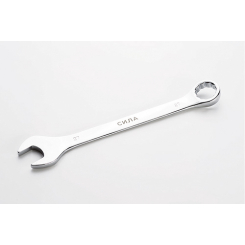 Ключ рожково-накидний полірований CrV 27мм СИЛА
