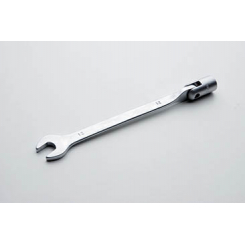 Ключ рожково - накидний шарнірний CrV 12мм СИЛА