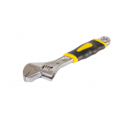 Ключ розвідний MASTERTOOL 150 мм 0-24 мм з двокомпонентною ручкою переставна губка 76-0421