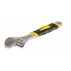 Ключ розвідний MASTERTOOL 250 мм 0-38 мм з двокомпонентною ручкою переставна губка 76-0423