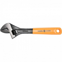 Ключ розвідний VOREL : L= 300 мм. з прогумованим руків'ям