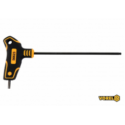 Ключ шестигранний з кульковим наконечником VOREL: тип "T", HEX 4x150x89 мм, Cr-V 6150