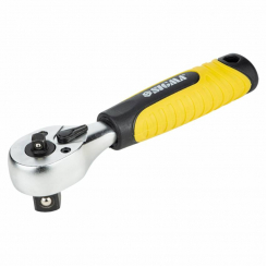 Ключ-трещотка двухсторонняя укороченная 1/4"-1/2" 145мм 72T CrV Sigma (6050251)