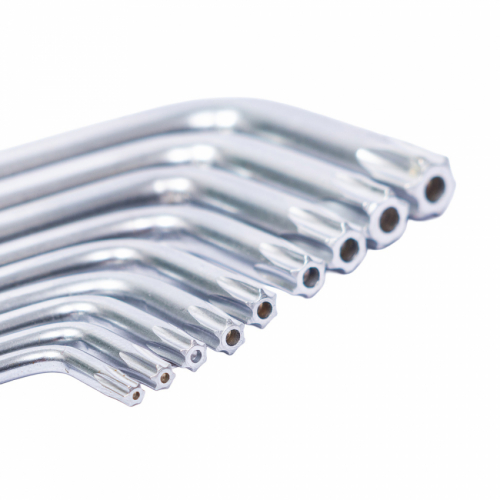 Ключі TORX 9шт T10-T50мм CrV (короткі з отвір) Grad (4022275)