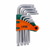 Ключі TORX 9шт T10-T50мм CrV (короткі з отвір) Grad (4022275)