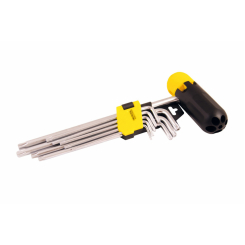 Ключі TORX з тримачем MASTERTOOL набір 9 шт CrV довгі (Т10-Т50 90-227 мм) 75-0962