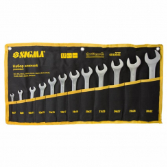 Ключі ріжкові 12шт 6-32мм CrV satine (тк чохол) Sigma (6010341)
