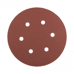 Коло шліфувальне на липучці MASTERTOOL з 6 отворами 225 мм зерно 80 5 шт 08-2008-H