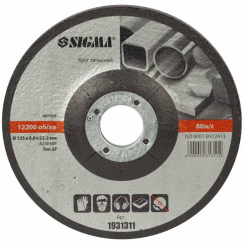 Коло зачистне по металу Ø125х6х22.2мм, 12200об/хв Sigma (1931311)