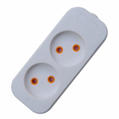 Колодка Quantum 2 поста без заземлення біла 1шт/уп