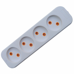 Колодка Quantum 4 поста без заземлення біла 1шт/уп