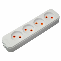 Колодка Quantum 4 пости без заземлення біла 1шт/уп