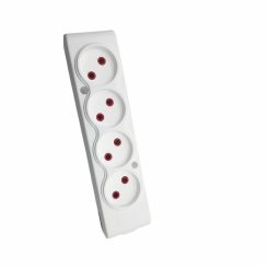 Колодка ТЕССО 4 поста  без заземлення біла 1шт/уп