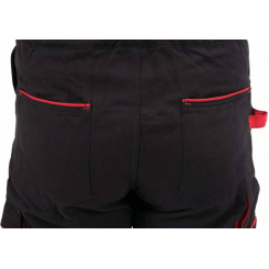 Комбінезон робочий COMFY YATO розмір XL, чорно-червоний, 9 кишень, 100% бавовна
