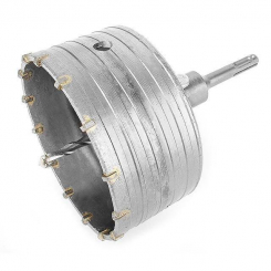 Комплект: свердло корончасте по бетону 120 мм + перехідник SDS-plus 100 мм INTERTOOL SD-7120