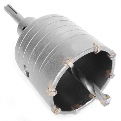 Комплект: свердло корончасте по бетону 65 мм + перехідник SDS Plus 100 мм INTERTOOL SD-7065