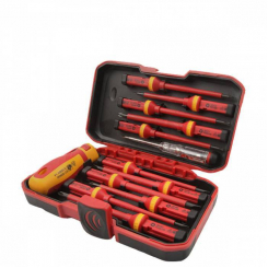 Комплект - Викрутка VDE змінні стрижні 13 предметів, пластиковий кейс TOLSEN