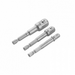 Комплект адаптерів для головок 1/4", 3/8" x65мм 1/2" x70мм, 3 шт Толсен