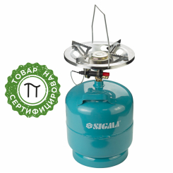 Комплект газовий кемпінг з п'єзопідпалом Comfort 8л SIGMA (2903121)