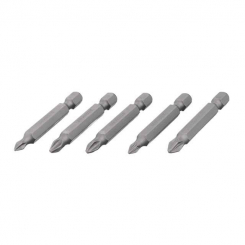 Комплект насадок викруткових PH1, PH2, PZ1, PZ2 1/4" * 50 мм, ACR, S2, уп. 5 од., STORM INTERTOOL VT-0205