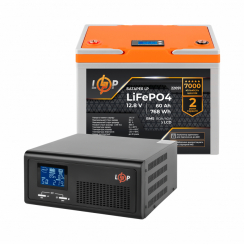 Комплект резервного живлення LP (LogicPower) ДБЖ + літієва (LiFePO4) батарея (UPS B1000+ АКБ LiFePO4 768Wh)