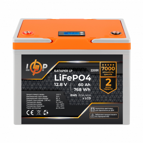 Комплект резервного живлення LP (LogicPower) ДБЖ + літієва (LiFePO4) батарея (UPS B1000+ АКБ LiFePO4 768Wh)