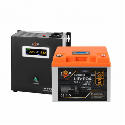 Комплект резервного живлення LP (LogicPower) ДБЖ + літієва (LiFePO4) батарея (UPS W800+ АКБ LiFePO4 640W)