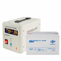 Комплект резервного живлення LogicPower 800 + мультигелева батарея 1280 Ватт