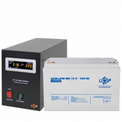 Комплект резервного живлення LogicPower B1000 + мультигелева батарея 1280 Ватт