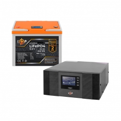 Комплект резервного живлення LogicPower B1500 + літієва (LiFePO4) батарея 640Wh