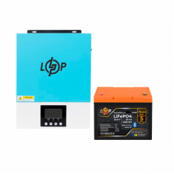 Комплект резервного живлення LogicPower W3000 + літієва (LiFePO4) батарея 1280Wh