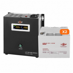 Комплект резервного живлення LogicPower W500 + гелева батарея 1080 Ватт (UPS W500+ АКБ GL 1080W)