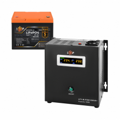 Комплект резервного живлення LogicPower W500 + літієва (LiFePO4) батарея 819 Wh